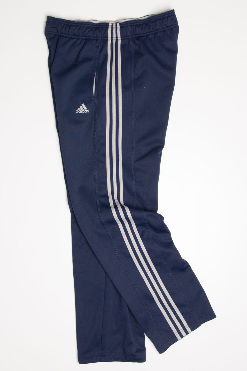 Adidas zipped flare track pants navy