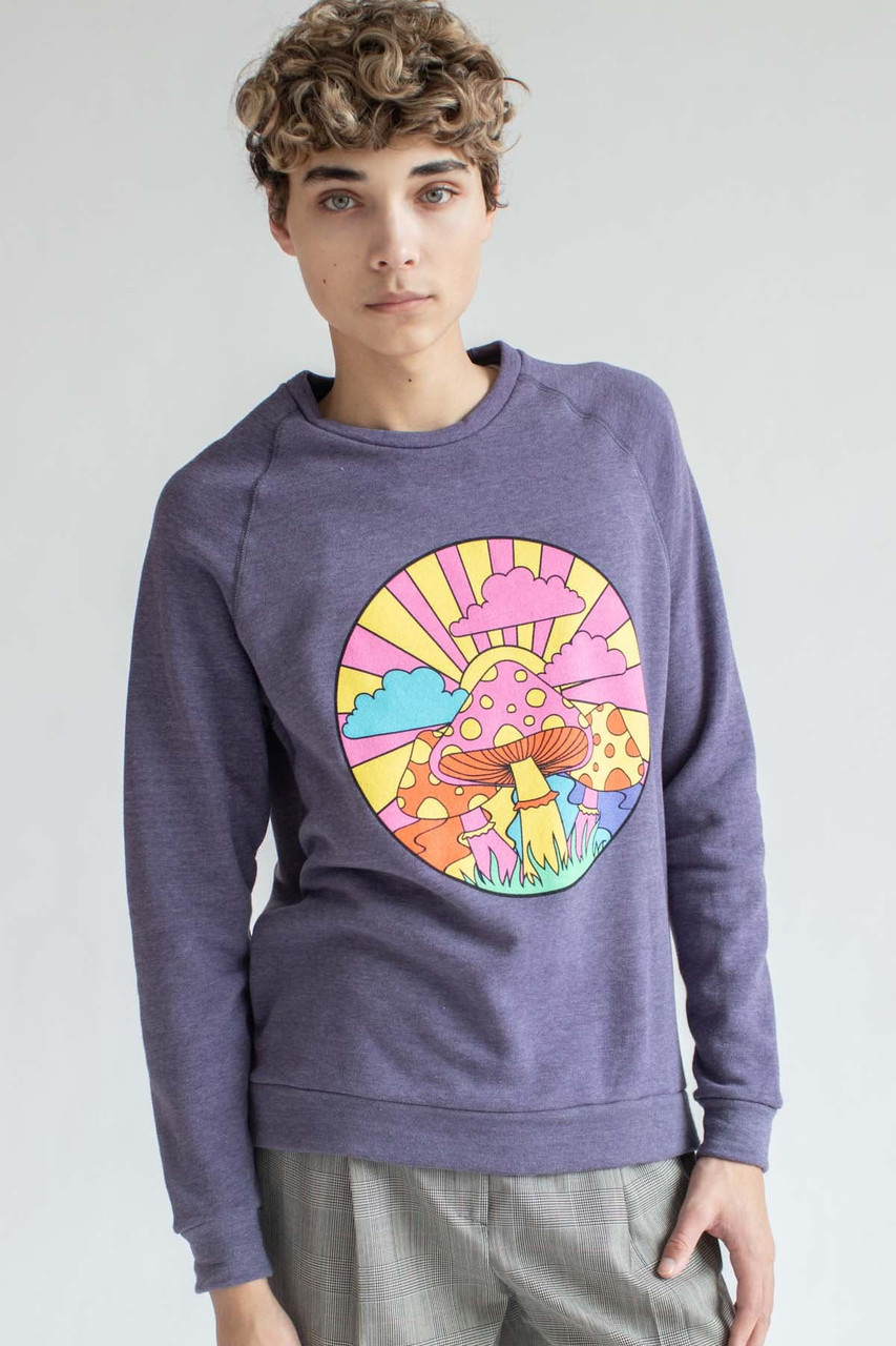 Purple Psychedelic Mushroom Sweatshirt