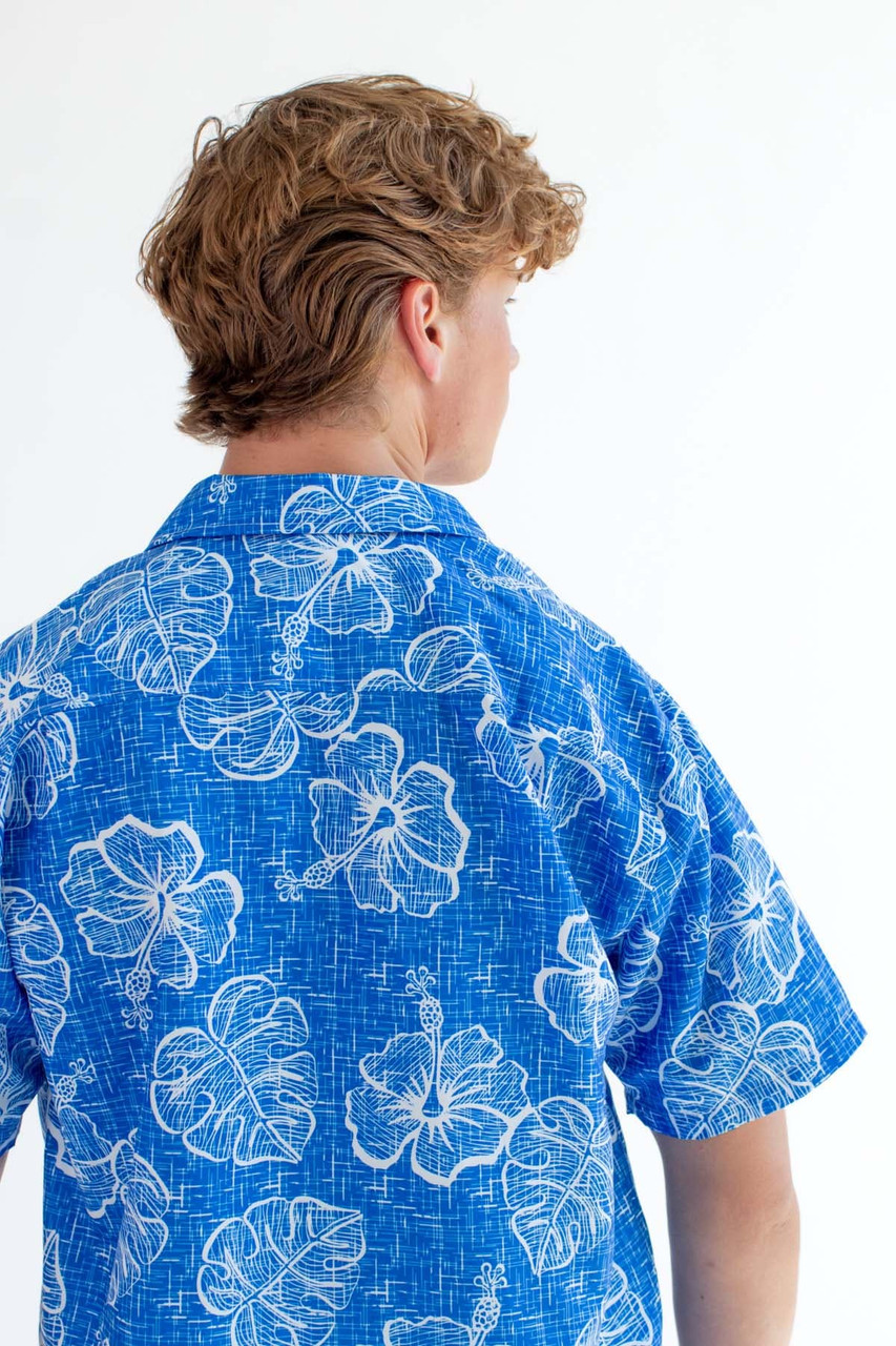 Hutspah, Shirts, Vintage Hutspah 8s Mens Medium Long Sleeve Boho Blue  Woven Indie Print Design