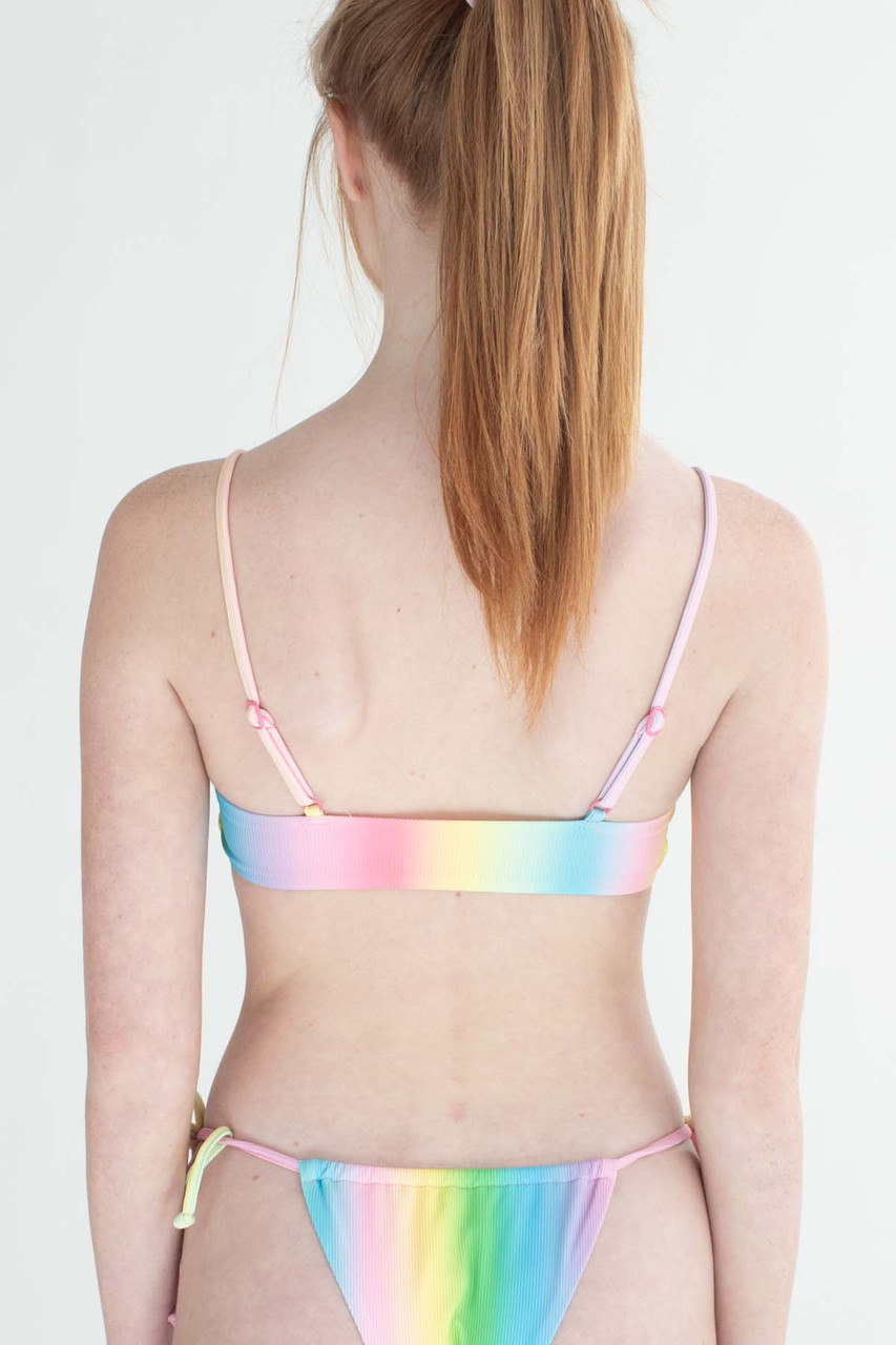 Soft Rainbow Bikini Top