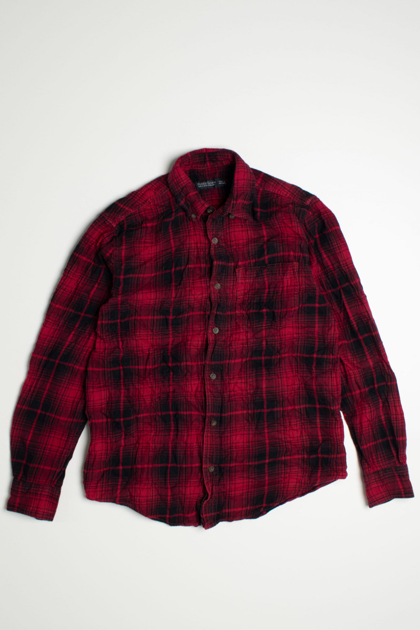 Red Vintage Faded Glory Flannel Shirt