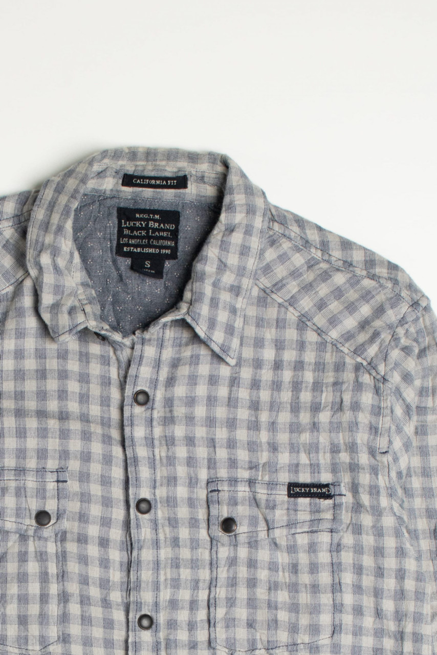 Lucky Brand Los Angeles CA Plaid Men's Light Flannel Long Sleeve Shirt Size  Medium -  Canada