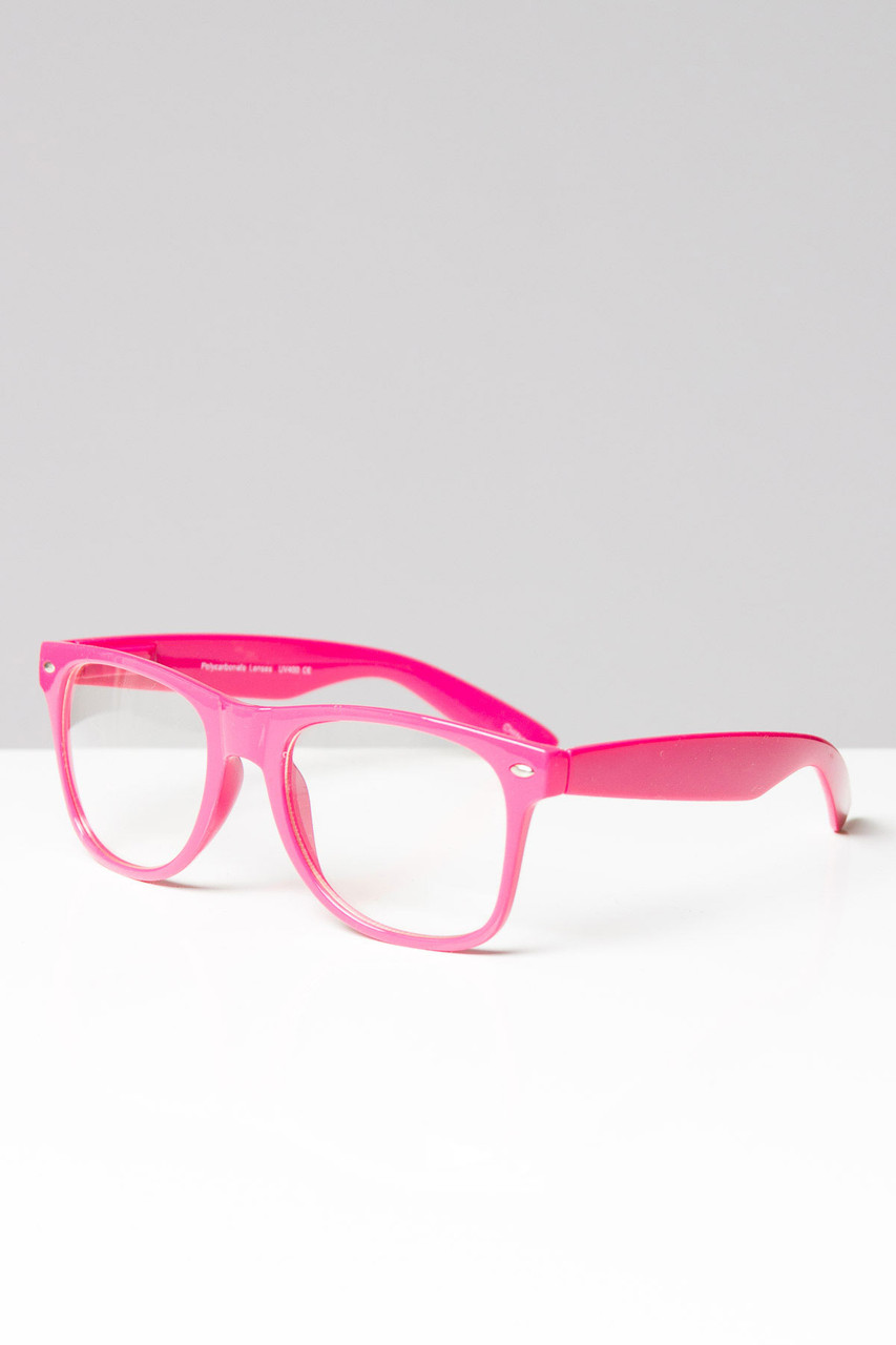 Transparent Solid Color Square-Shape Sunglasses