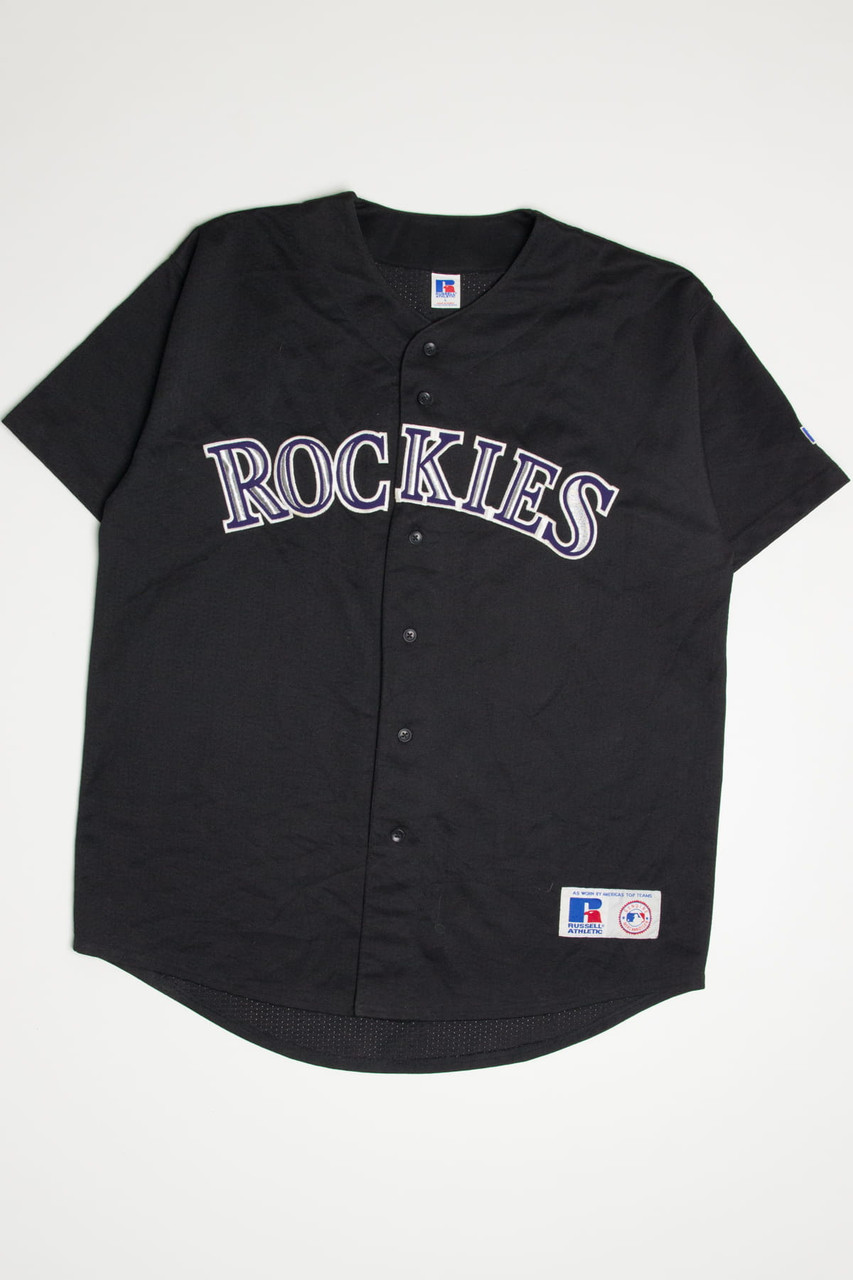 Colorado Rockies Black Stitched Sewn MLB Baseball Jersey Kids