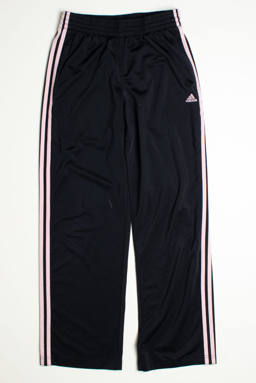 Black Running 3 Stripes Adidas Essentials Track Pant