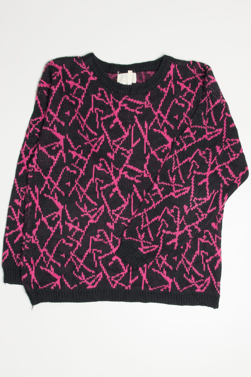 Vintage Pink Crackle Sweater 3883 - Ragstock.com