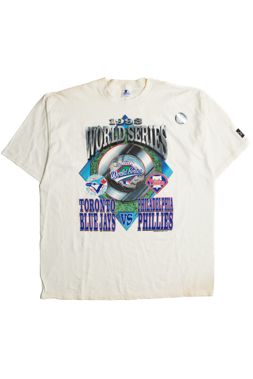 Vintage MLB (Tennessee River) - Philadelphia Phillies Vs Toronto Blue Jays World Series T-Shirt 1993 Large