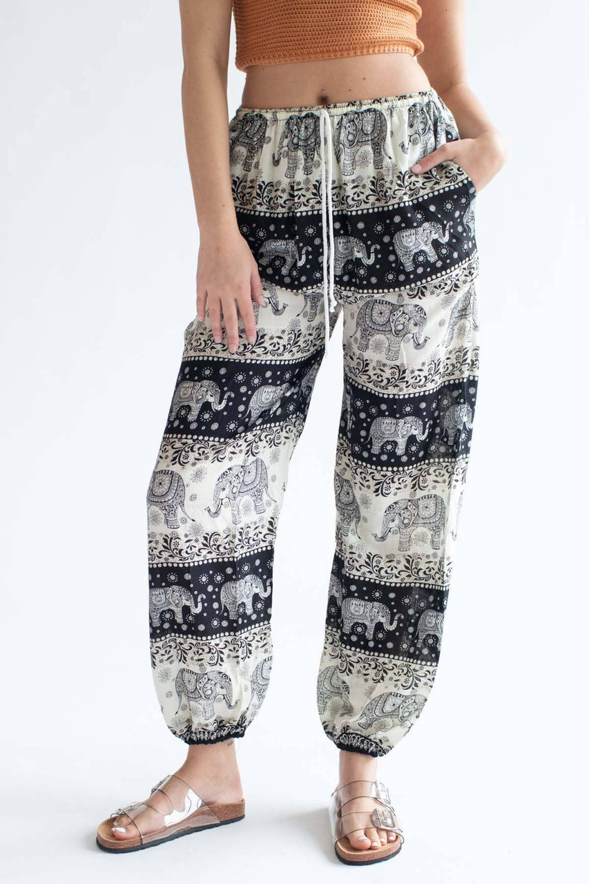 Lay Chang Colorful Plum Elephant Pants - Elephant Shirt Store