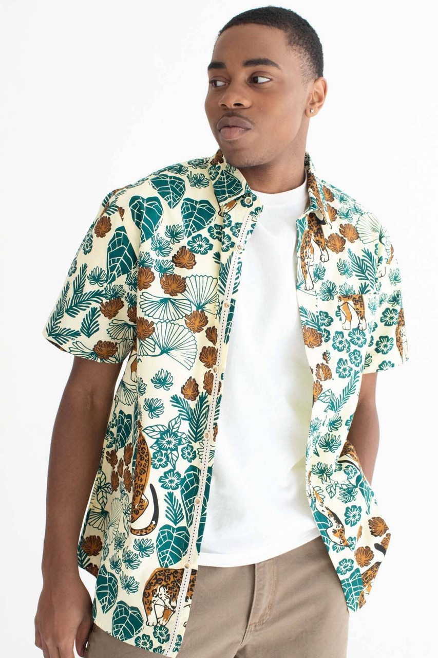 Jaguar Jungle Woven Up Shirt Button