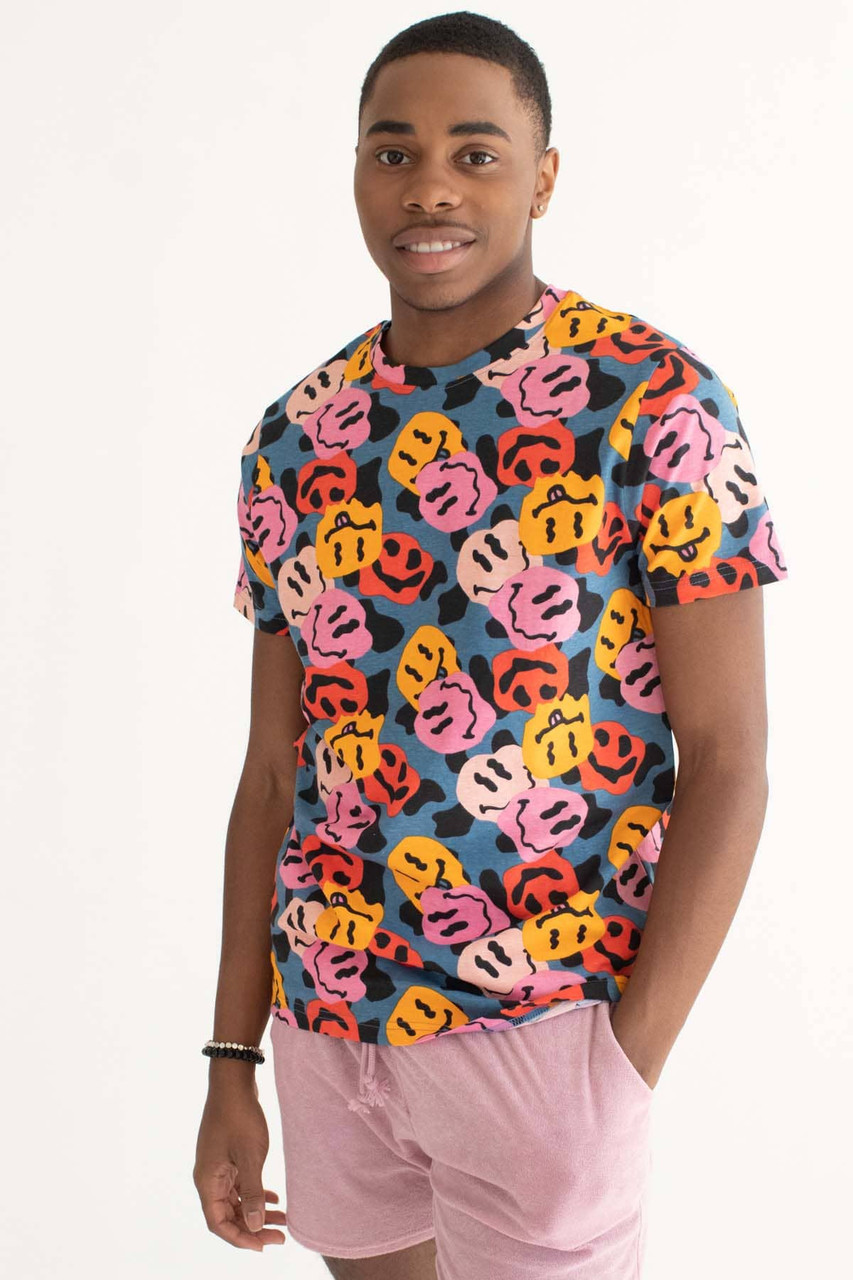 Warped Smiley Face T-Shirt - Ragstock.com