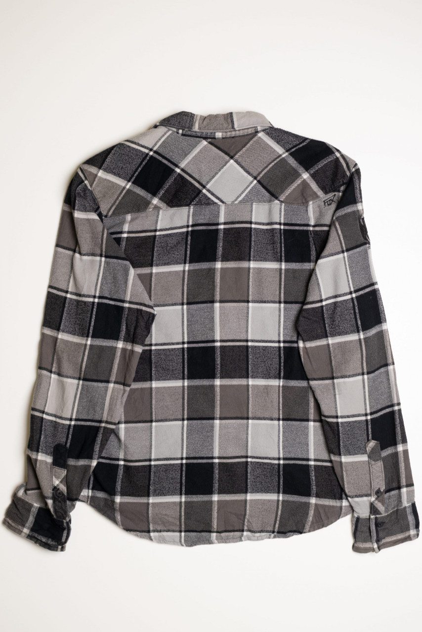 CHECK FLANNEL SHIRT - Black