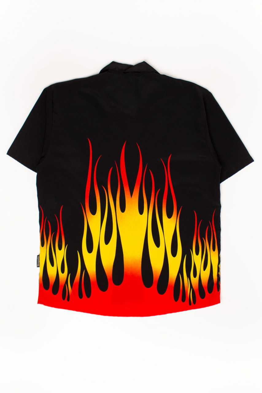 Vintage Flames Y2K Shirt (2000s)