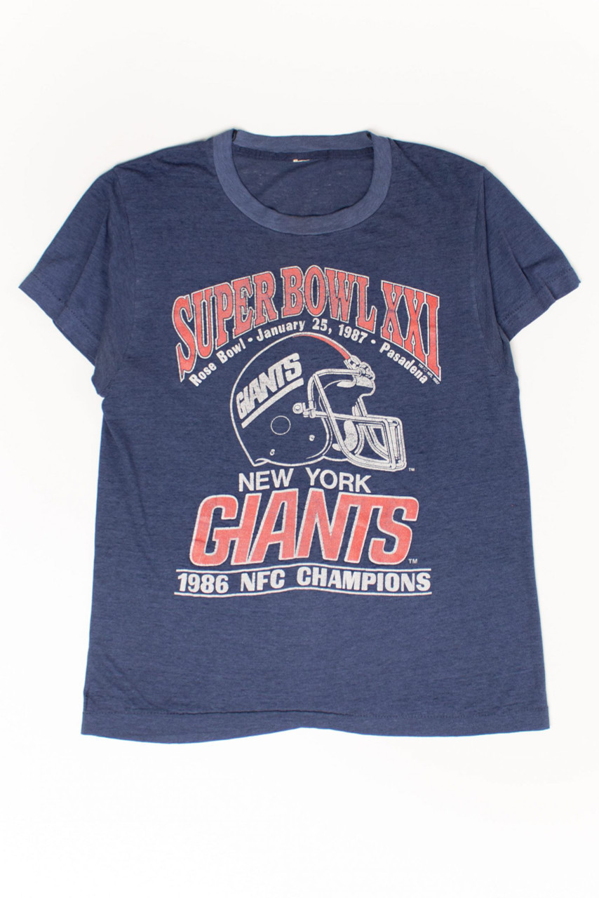 Vintage New York Giants Rose Bowl NFC Champions T-Shirt