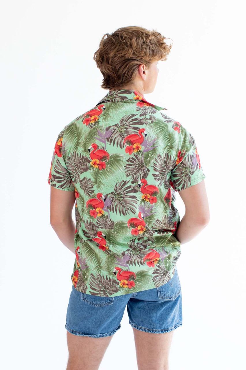 Flamingo Tropical Flower Aloha Hawaiian Shirts For Men And Women Wt5769 6611