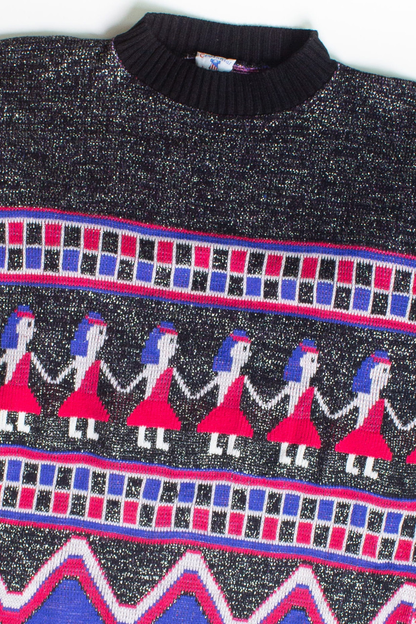 tank Implementeren leef ermee Vintage Egyptian Pattern Metallic Sweater (1980s) - Ragstock.com