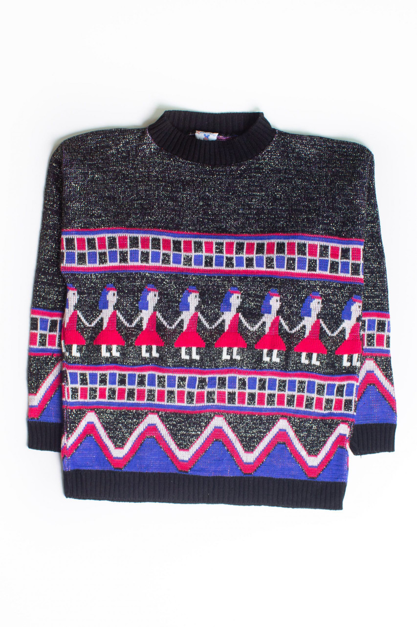 tank Implementeren leef ermee Vintage Egyptian Pattern Metallic Sweater (1980s) - Ragstock.com