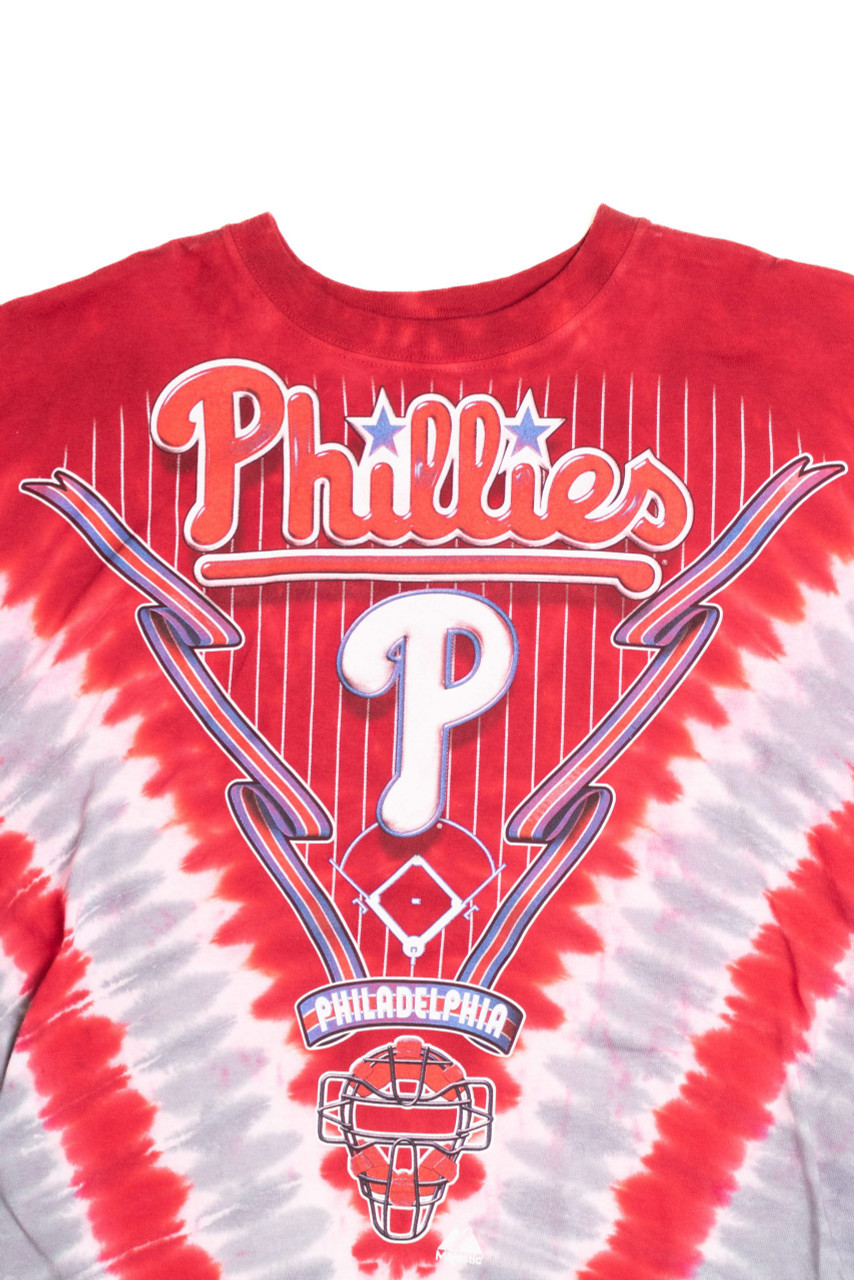 Philadelphia Phillies Womens Tie Dye T-Shirt - Red