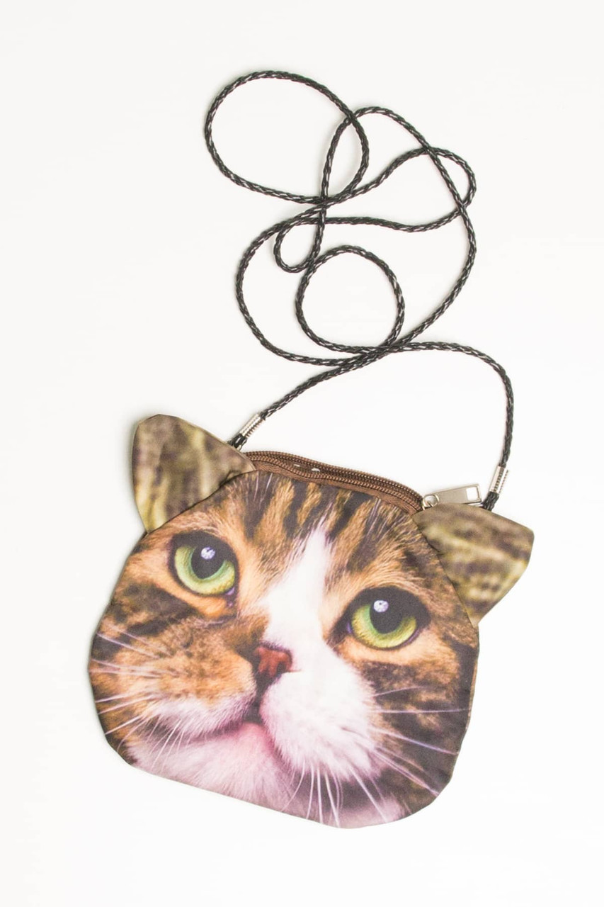 Needlepoint Handpainted Cat Canvas Gray Tabby Face Purse - Etsy