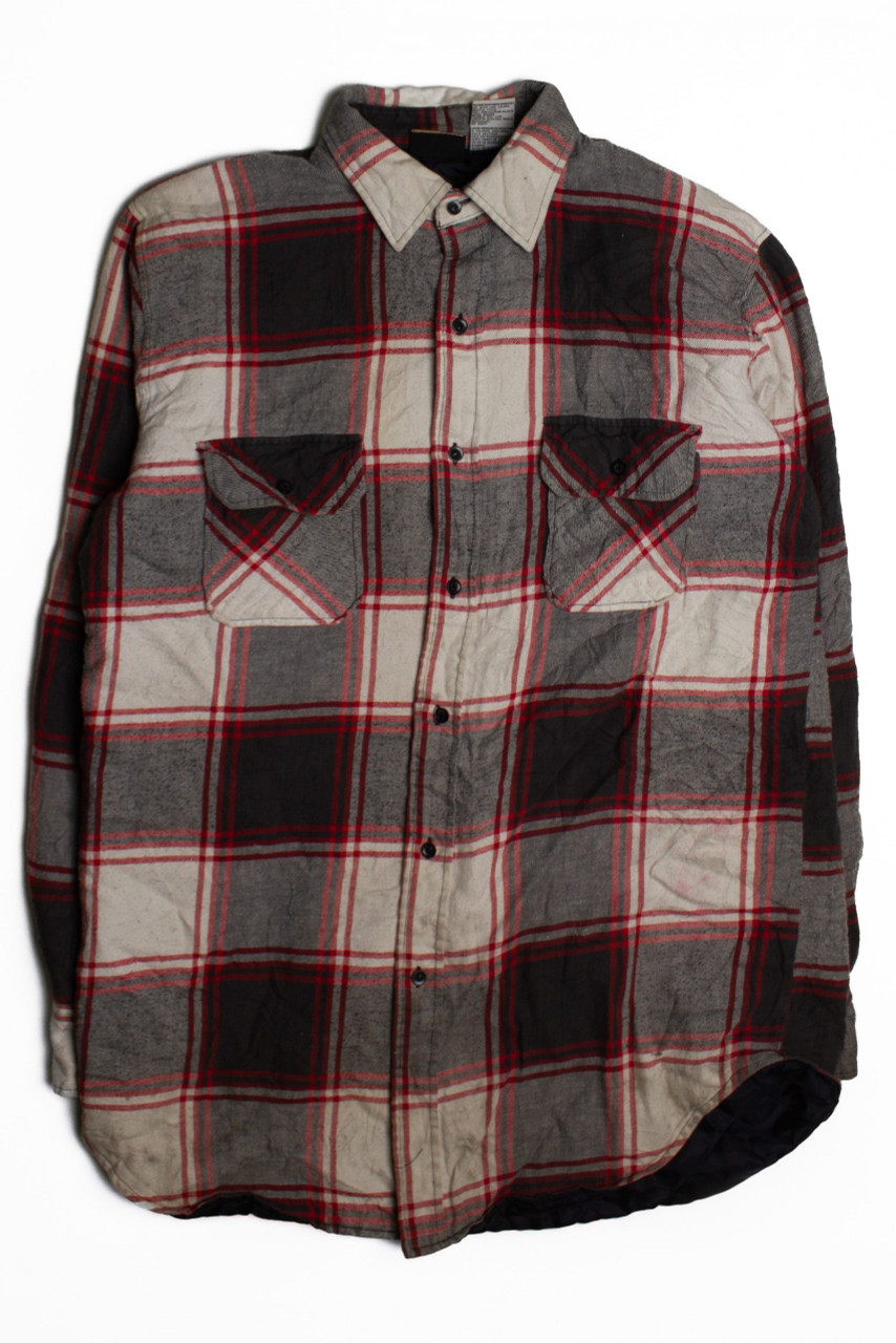 Vintage Beige Flannel Shacket (2000s) - Ragstock.com