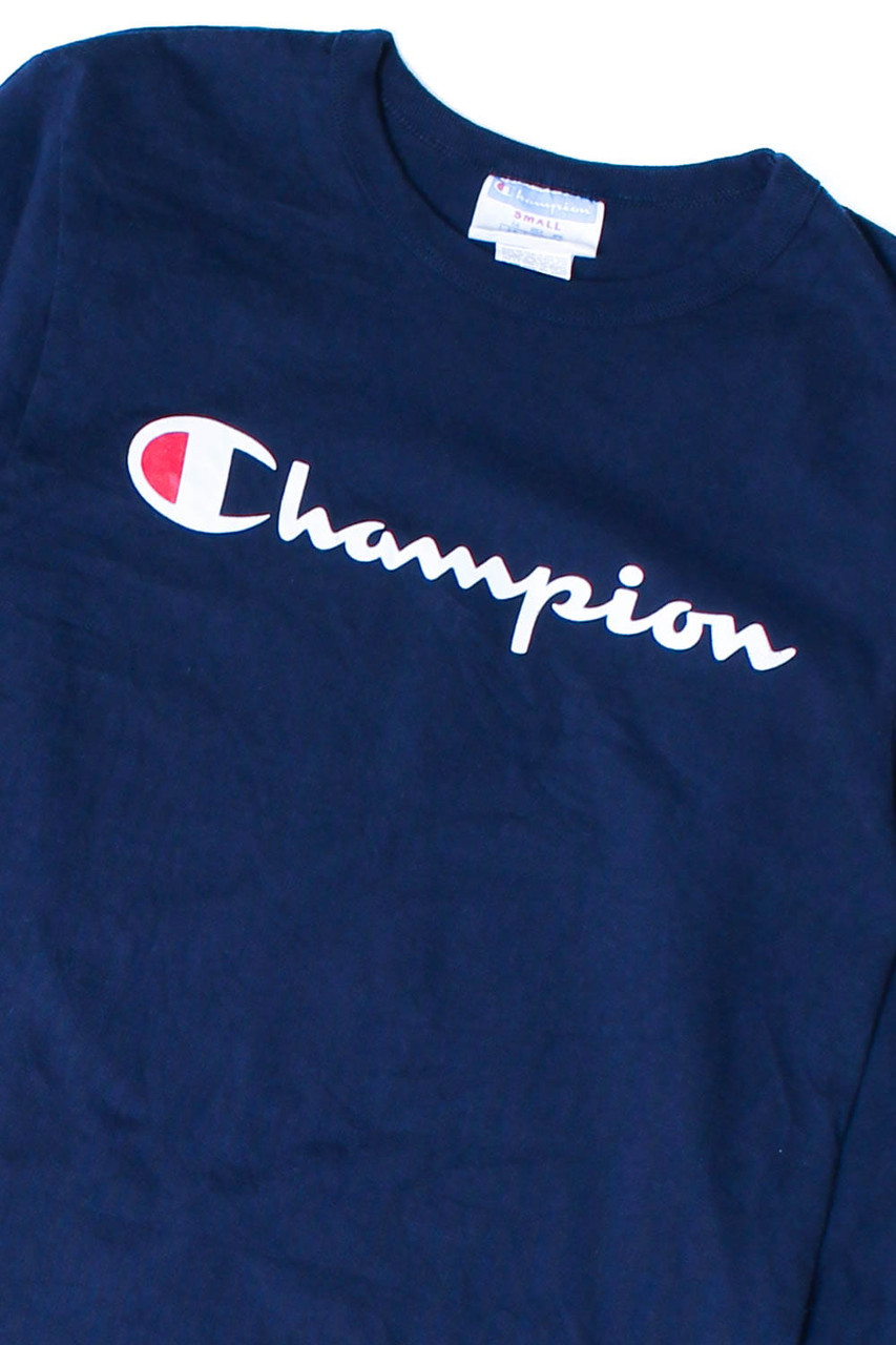 Blue Champion Long T-Shirt - Ragstock.com