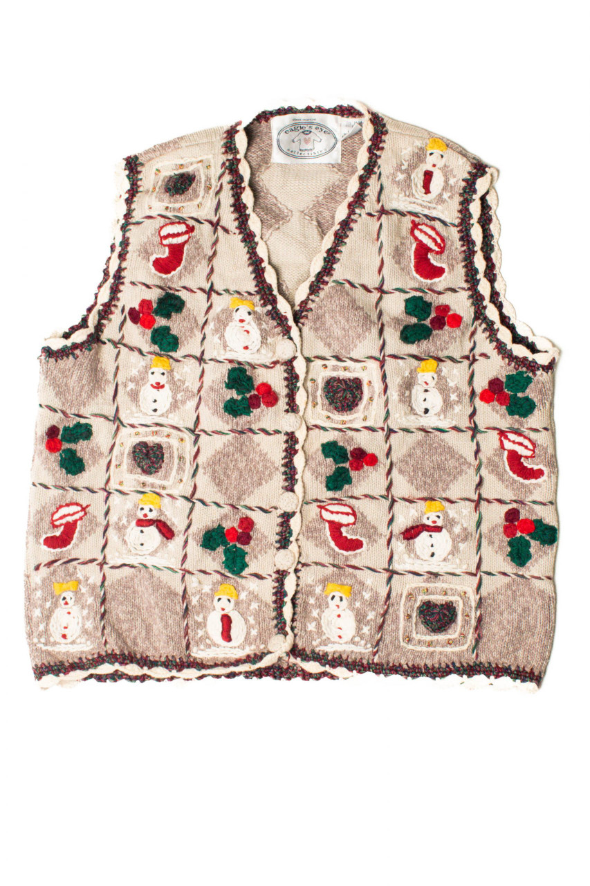Tan Ugly Christmas Vest 59452