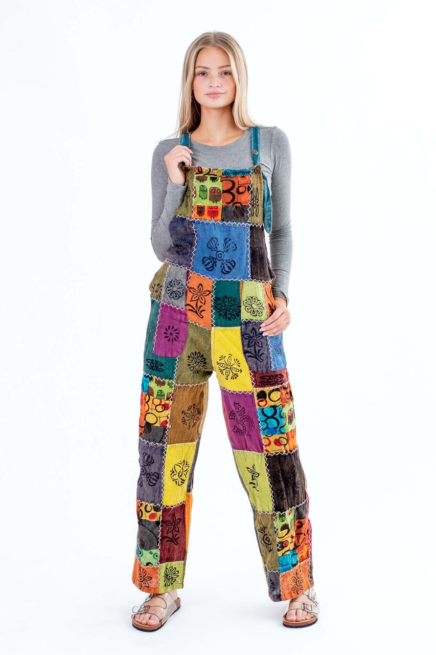 Patchwork Overalls