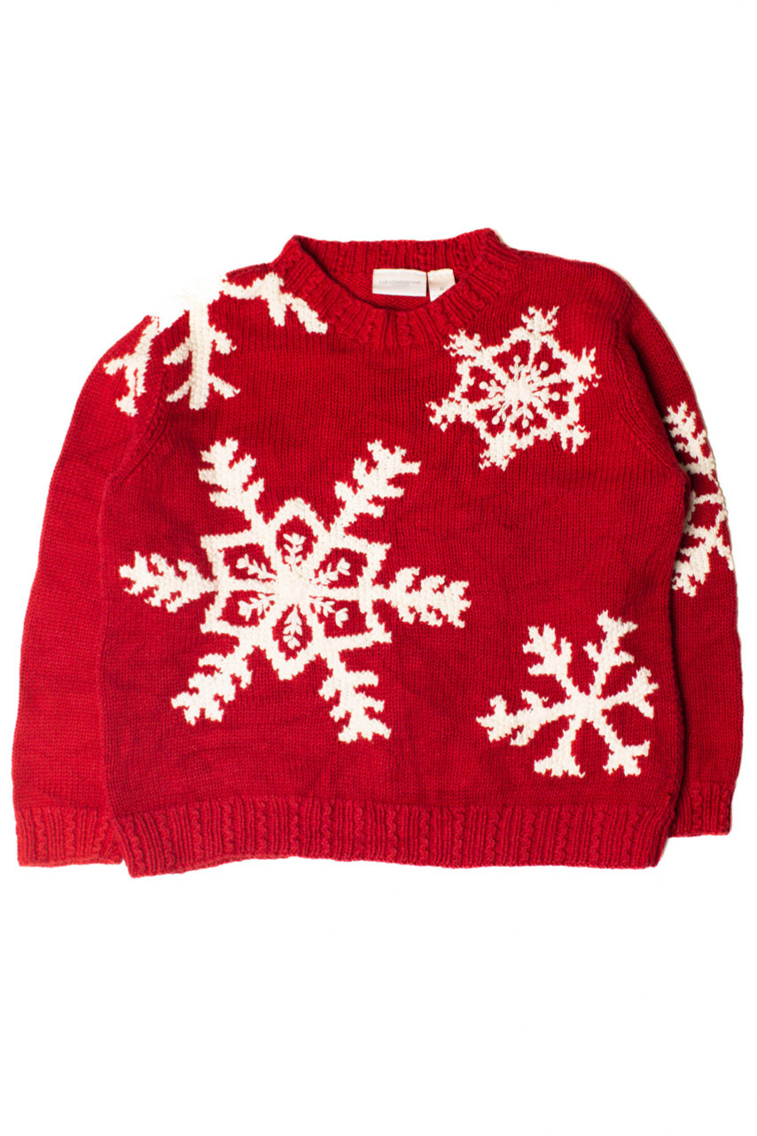 Red Snowflakes Ugly Christmas Pullover 59429