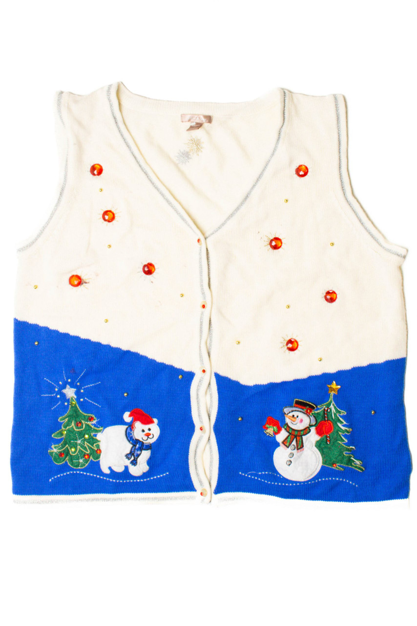 Sweet Snowman Night Ugly Christmas Vest 59449
