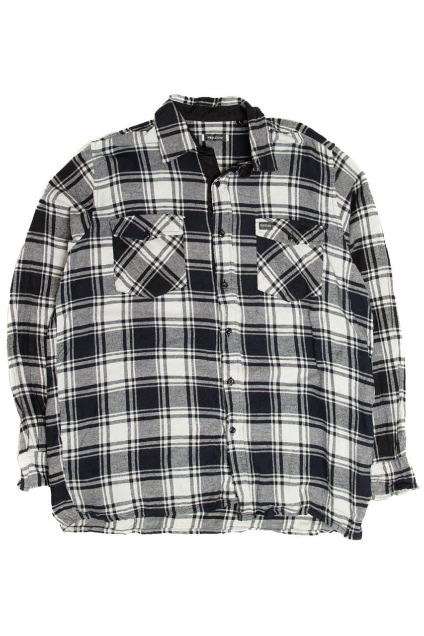 Black & White Perzoni Flannel Shirt - Ragstock.com