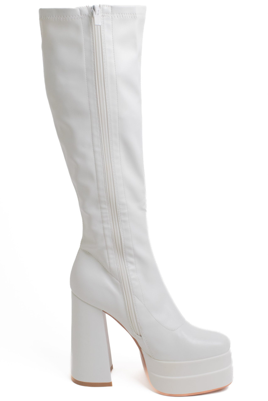 Vintage white sales gogo boots