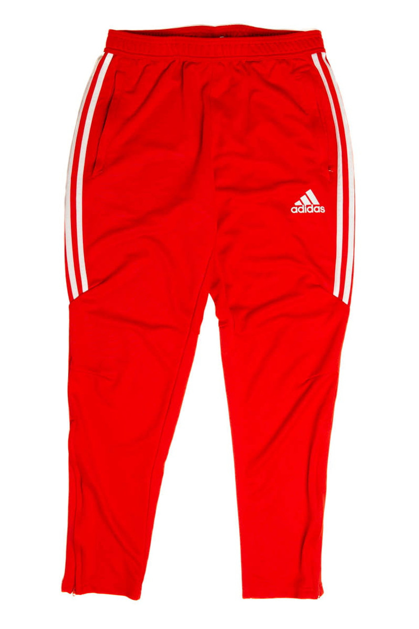 Adidas Track Pants Y2K Red Joggers Gym Jogging Running Striped Track Suit  Warm up Athletic Sports Retro Baggy Warmup Workout Vintage 00s XS 