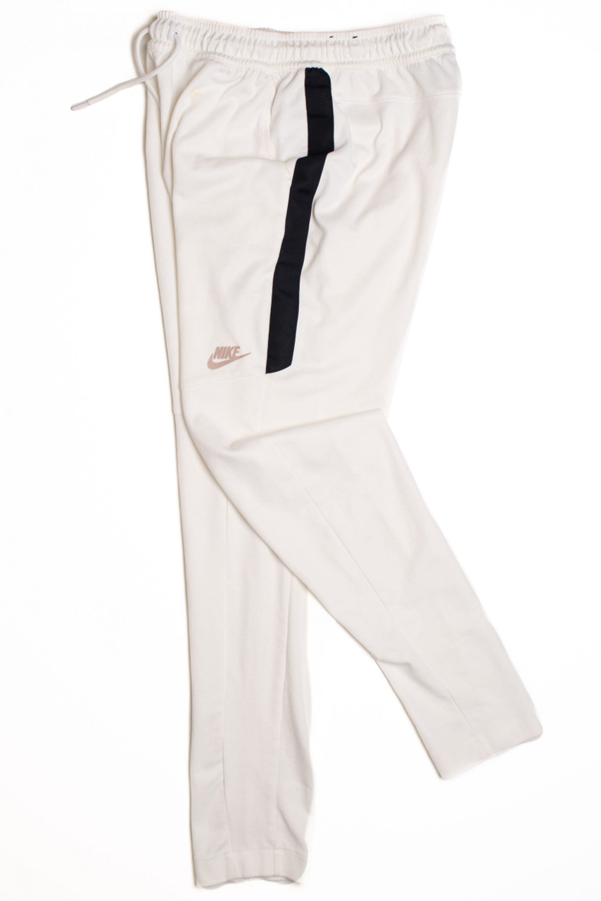 White Vintage Nike Track Pants 