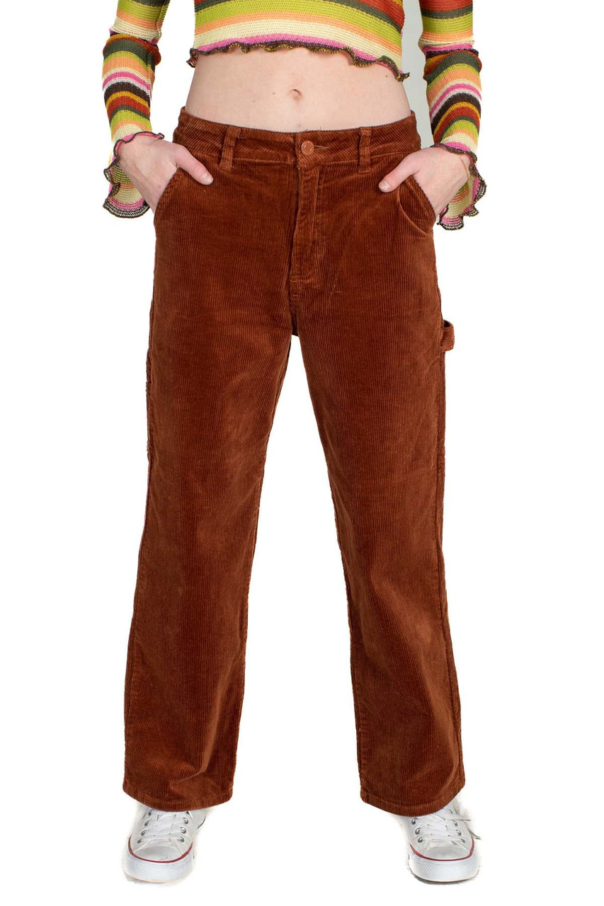 Brown Stretch Corduroy Carpenter Jeans