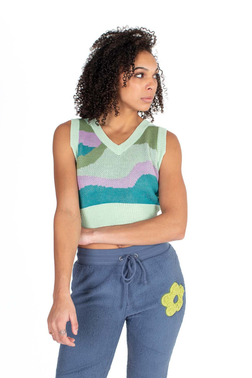 Spring Meadow Landscape Sweater Vest