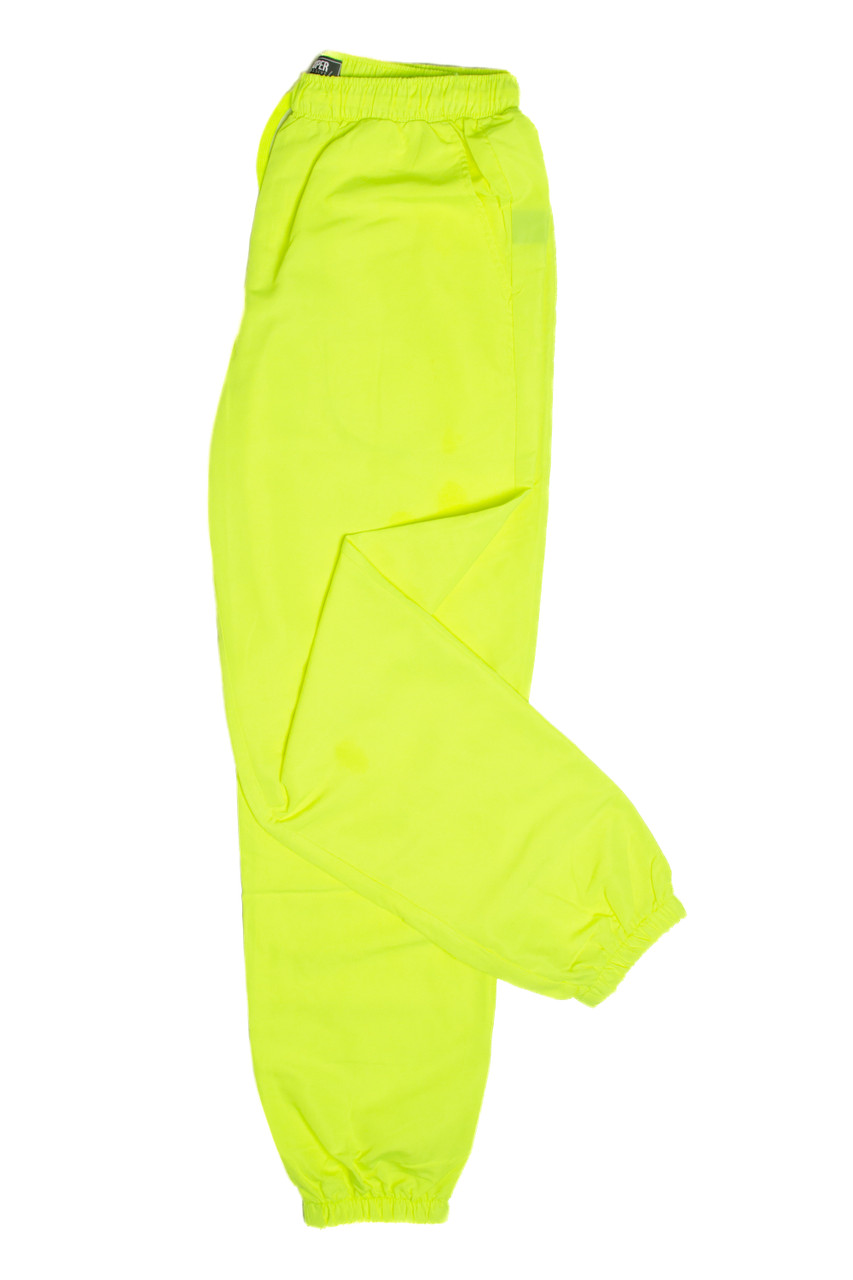 Neon Yellow Nylon Joggers