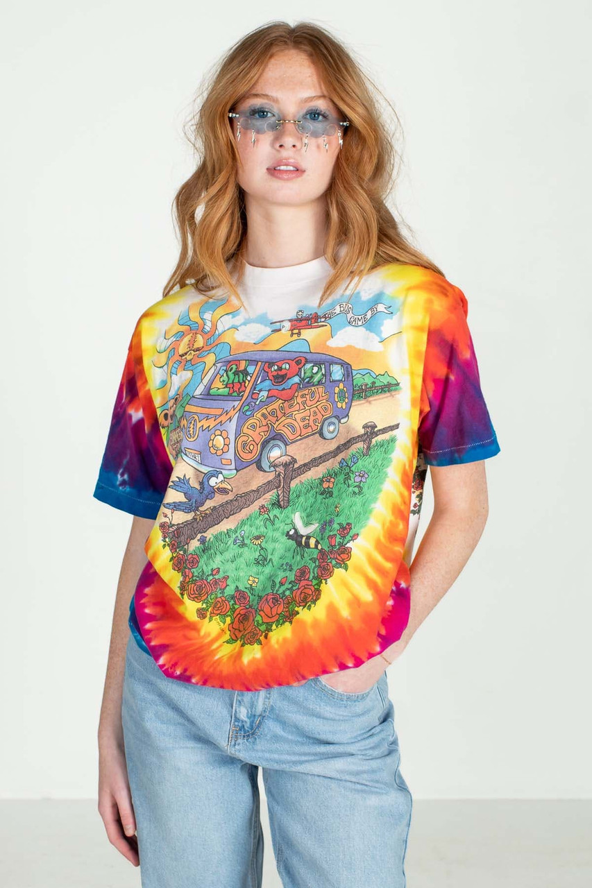 Grateful Dead Summer Tour Bus Tie Dye T-Shirt