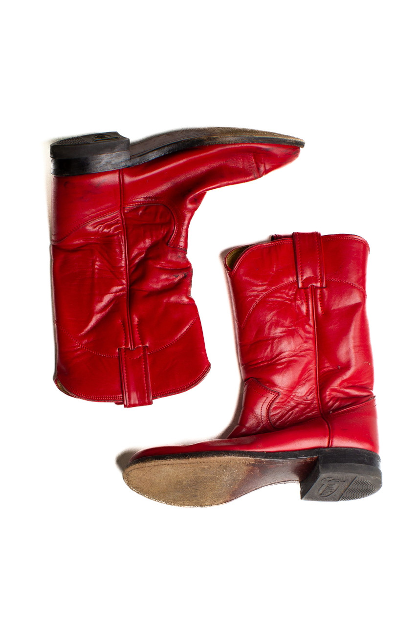 Womens Us 5.5 Mauve Boots Vintage Roper Boots Justin Boots 