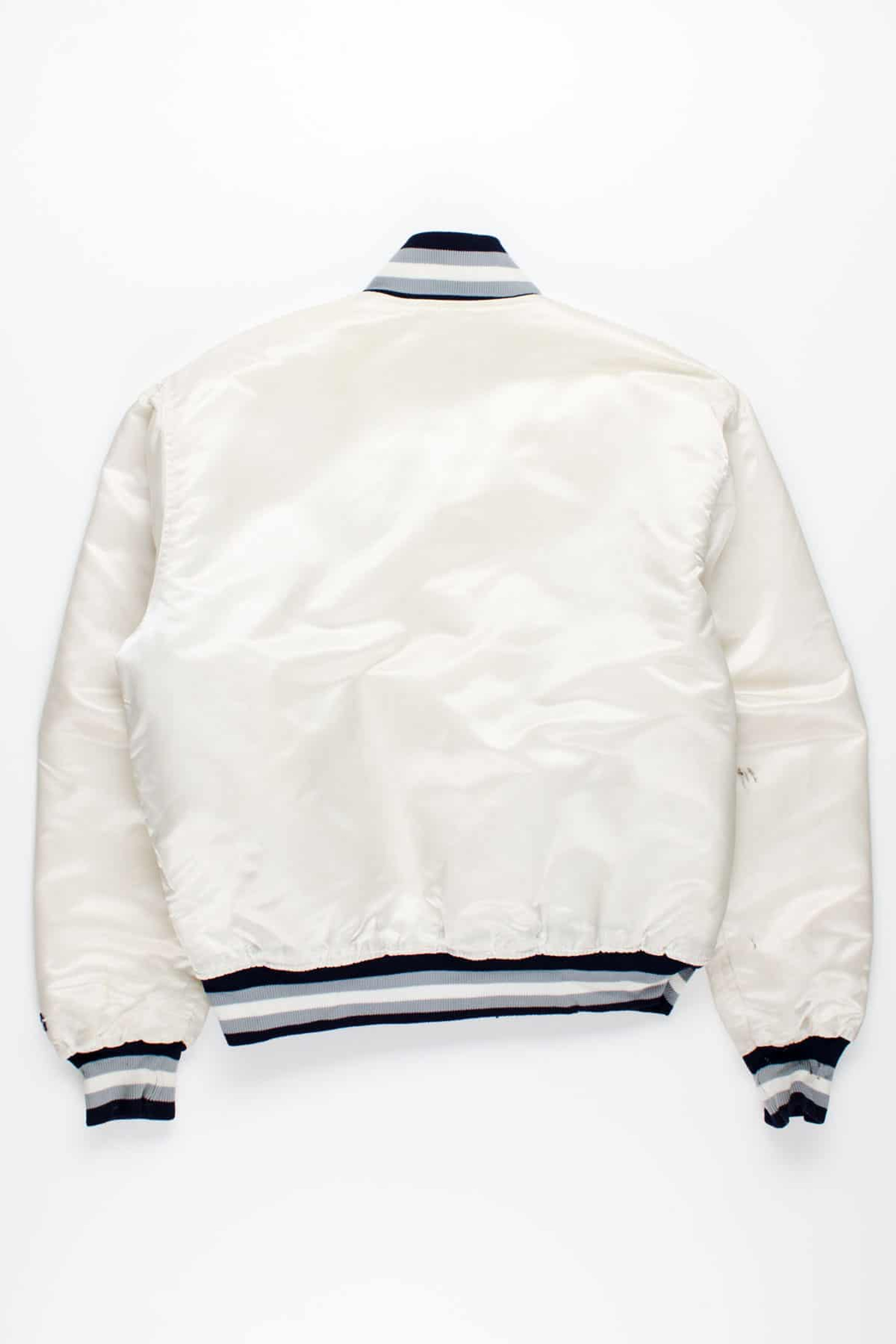 Georgetown Spellout Vintage Satin Starter Bomber Jacket - Ragstock.com