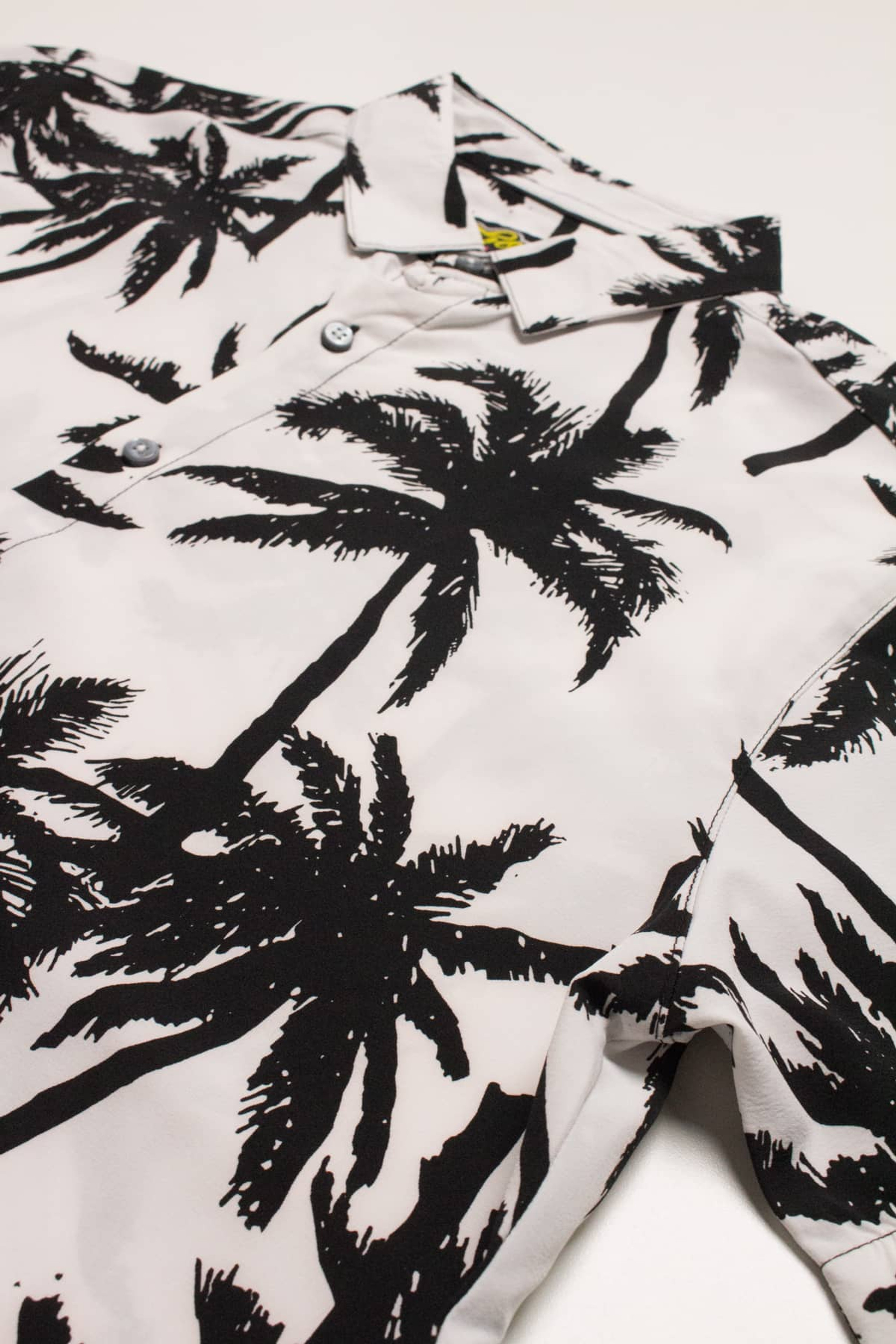 Black & White Palm Tree Silhouette Button Up Shirt - Ragstock.com