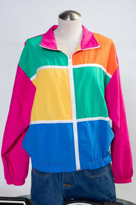 Vintage Color Panel Windbreaker (1990s)