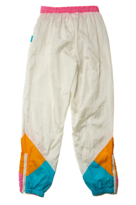 Vintage 90s Color Block Track Pants (sz. Small)