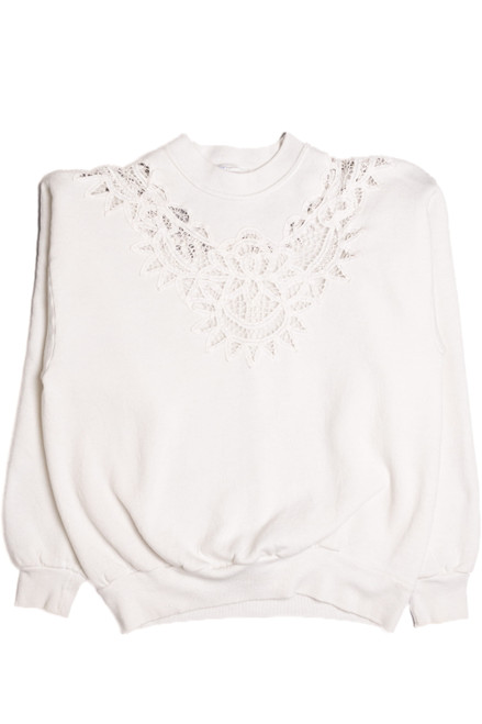 White Lace Sweatshirt 9350