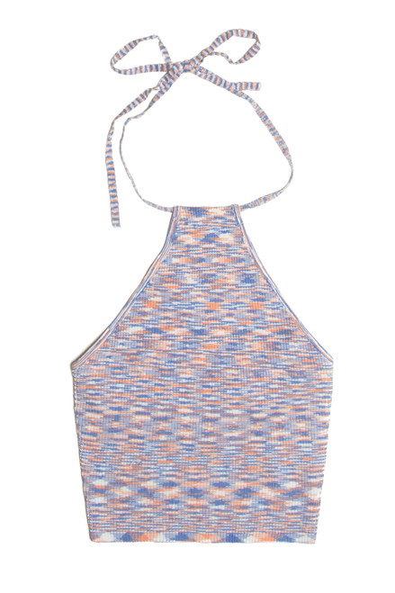 Blue Iris Space Dye Knit Halter Top