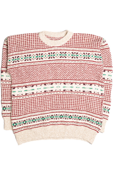 Red Fair Isle Sweater 1008