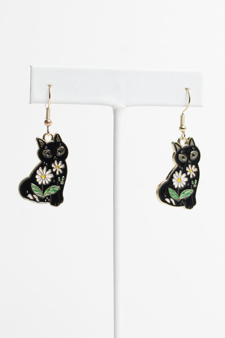 Floral Kitty Earrings