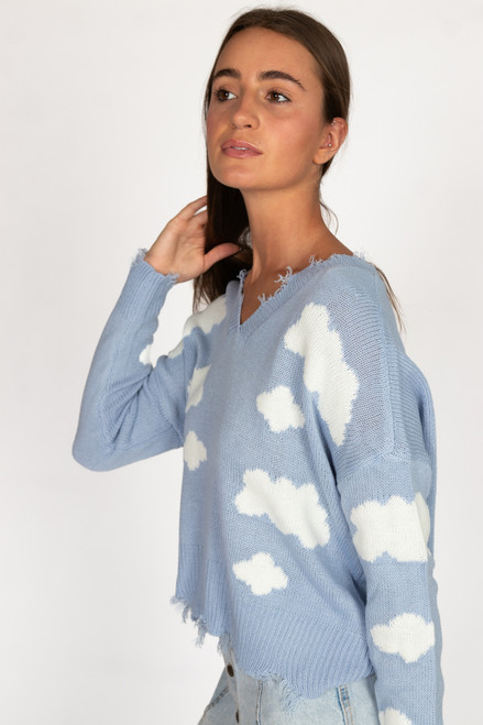 Distressed Cloud Sweater