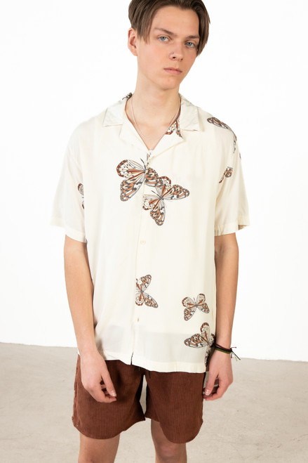 Butterfly Woven Button Up