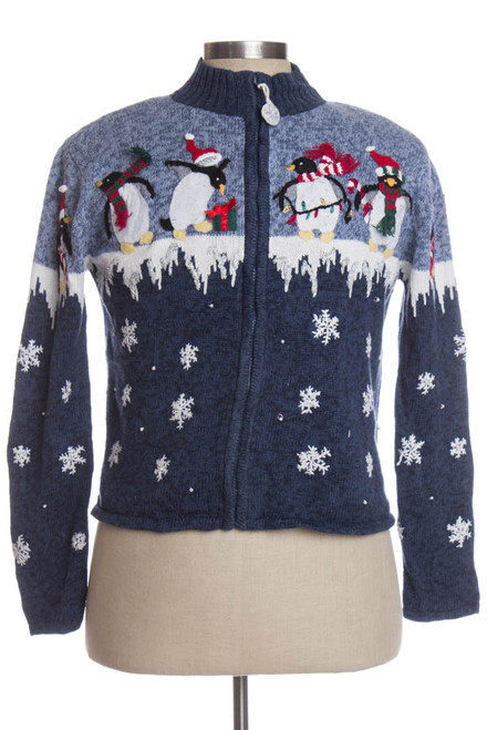 Blue Ugly Christmas Cardigan 35067