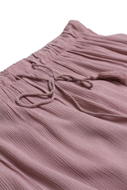 Woodrose Tassel Drawstring Maxi Skirt
