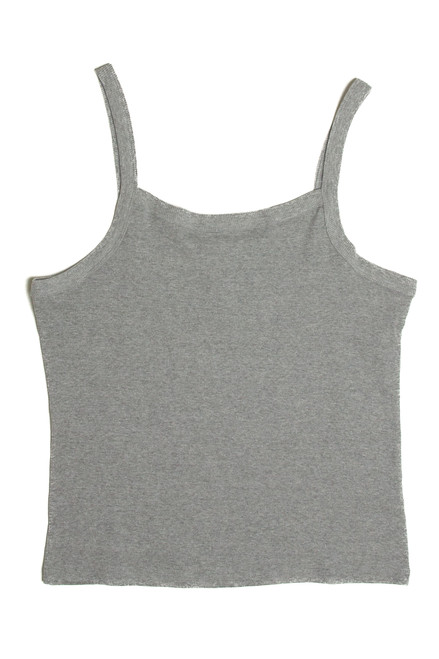 Extended Sizes Grey Ribbed Tank